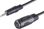 1aTTack.de 10 x 0,2 m Jack Plug 3,5 mm Stereo 5-pin DIN Cube pistikupesa K&otilde;rgekvaliteediline audio adapterkaabel Valatud pistikud nikeldatud kontaktid Ideaalne HiFi muusikainstrumentide stuudiovarustusele