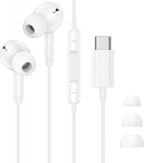 USB-C-k&otilde;rvaklapp, kabelgebunden, Typ-C-In-Ear-Ohrh&ouml;rer mit Mikrofon und Lautst&auml;rkeregler, HiFi-Stereo-In-Ear-USB-Typ-C-Ohrh&ouml;rer f&uuml;r iPhone 17, 16, 15, 14, 13/Google Pixel 10, 9, 8, 7, 6/Samsung Galaxy