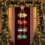 Qedertek j&otilde;uluvalgustus v&auml;ljas patarei, 72 LED j&otilde;ulup&auml;rg, soe valge uksep&auml;rg taimeriga, 8 režiimi, veekindel j&otilde;uluvalgus DIY esiuksele, aknale, seinale, nukumajale, j&otilde;uludele