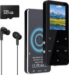 OBEST MP3 m&auml;ngija 128GB koos k&otilde;rvaklappidega, MP3 MP4 m&auml;ngija koos k&otilde;lariga, FM raadio, helisalvesti, FM+Bluetooth+s&otilde;nastik koos juhtmega peakomplektiga sportimiseks