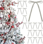 24 St&uuml;ck Weihnachtsschleifen aus Samt, 12,7 x 17,8 cm, Weihnachtskranz, Schleife, rustikales Vintage-Geschenk, Samtschleife, Weihnachtsbaumschleifen, Ornament f&uuml;r Weihnachtsbaum, Kranz, Girlande