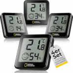 National Geographic 4 h&uuml;gromeetri termomeetri komplekt - digitaalne ruumitermomeeter sisetemperatuuri ja &otilde;huniiskuse m&otilde;&otilde;tja