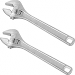 LEXININ 2 St&uuml;ck 38,1 cm gro&szlig;er verstellbarer Schraubenschl&uuml;ssel, 375 mm, Metall, verstellbarer Schraubenschl&uuml;ssel f&uuml;r Sanit&auml;rarbeiten, Automobilarbeiten, maximale &Ouml;ffnung 47 mm