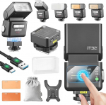 Godox IT32 kaamera v&auml;lk TTL koos X5N v&auml;lklambi p&auml;&auml;stikuga Nikon kaamerale 2,4 GHz GN18 510 v&auml;lgutab t&auml;isv&otilde;imsusel puuteekraaniga Integreeritud reflektor LED-valgus magnetiline v&auml;rvifilter