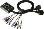 Aten 2-portiline USB 2.0/DVI KVM l&uuml;liti - must