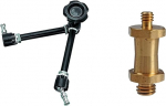 Manfrotto 244N Magic Arm M. lukustusnupp, must ja kaameratihvt Super Clamp 037 jaoks