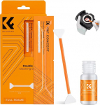 K&F Concept Sensor Cleaning Set with Microfibre Swabs 24 mm x 10 Pieces and 20 ml Liquid Cleaner for Full Frame Cameras, Cleaning Kit for DSLR Camera Lenses Computer Mobile Phones