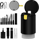 AirPods Cleaner Kit Multifunktsionaalne 20 in 1 elektrooniliste seadmete klaviatuuri puhastamise pintsel k&otilde;rvaklappide puhastamise komplekt s&uuml;learvutile Multi Tool puhastamiseks k&otilde;rvaklapid kaamera mobiiltelefonid (must)