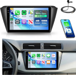 Rimoody 4G + 128G Android Autoradio Skoda Fabia 2015-2019 jaoks, 9-tolline traadita Carplay autoraadio koos Android auto navigatsiooniga GPS WiFi FM/RDS/EQ Mirror Link Bluetooth roolijuhtimispuldiga