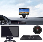 18 mm objektiivi tippkvaliteediga tagurduskaamera + 7-tolline TFT LCD-ekraan Monitor Pidurivalgus auto katuse tagurduskaamera asendamine Fiat Iveco Daily 4 Gen 2011-2014 jaoks