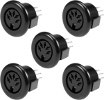 S-Video DS-5-07A 5-poolne DIN audio-videopesa - must (5 tk)