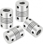 hankekaart Flexible Kupplungen, 6 mm kuni 8 mm, Gelenkverbinder aus Aluminiumlegierung, flexible Wellenkupplungen, Motorkupplung f&uuml;r 3D-Drucker, CNC-Maschine, Motorf&uuml;hrung, DIY-Encoder D15 x L 20 mm