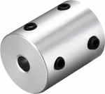 sourcing map Shaft Coupling Connector 5 mm to 12 mm Bore Rigid Coupling Set Screw L25XD20 Aluminium Alloy Pack of 4