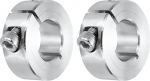 hankimise kaart Pack of 2 Shank Sleeve 18mm Bore Single Split 304 roostevabast terasest Clamp Shaft Collars for Industrial Automation Conveyor Belt Systems