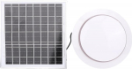 Fockety Solar Extractor Fan 8W 9.5" Weatherproof Solar Panel 12V 6" for Coop Ventilation Small Chicken Coops Greenhouses Pet Houses Window Ventilation Garage