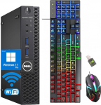 Dell OptiPlex 3050 Mini PC lauaarvuti, Intel Core i5-7500, 8 GB RAM, 256 GB SSD, Bluetooth, QWERTY klaviatuur, hiir, USB WiFi, Windows 11 Pro (uuenenud)