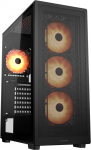 COUGAR Gaming | Arvutikarp | MX220RVBBLACK - Keskmine ATX korpus - 4 eelpaigaldatud ARGB ventilaatorit 120mm - Maksimaalne jahutusv&otilde;imsus - Toetab USB 3.2 Gen 2 Type C &uuml;hendust
