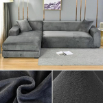 KEMTAT Samt-Sofabezug f&uuml;r Wohnzimmer, Dicker elastischer Sofabezug, 1/2/3/4-Sitzer, L-f&ouml;rmiger Ecksofabezug, Stretchbezug f&uuml;r Sofa
