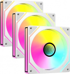 PC &otilde;huventilaator 120 mm ARGB juhtumi jahutusventilaator, PWM vaikne arvutiventilaator S-FDB laagriga, ventilaator kuni 1800 RPM kiirusega, Infinity Mirror, 3 ventilaatoripaketi CPU &otilde;huventilaator (F-A12 valge Forward)