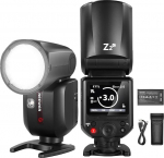 NEEWER Z2-C 2.4G TTL v&auml;lklambi &uuml;marpea v&auml;lklambi Speedlite, mis &uuml;hildub Canoniga, 76Ws 1/8000s HSS v&auml;lklambi uuendatud kasutajaliidesega, 2 modelleerimislampi TTL/M kiire TCM l&uuml;liti 7,2 V/3000 mAh aku 600 t&auml;isv&auml;lklambi