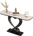 Konsolentisch 39,4/47,2/59 Zoll Eingangstisch, Moderner Schmaler Konsolentisch F&uuml;r Den Flureingang F&uuml;r Das Wohnzimmer-Schlafzimmer-Foyer, Einfache Montage(Black,100cm/39.4in)