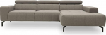 DOMO. collection Cunelli nurgadiivan, L-kujuline diivan seljafunktsiooniga, polsterdatud nurgas koos l&otilde;&otilde;gastumisfunktsiooniga, Relax diivan, nurgadiivan, 292 x 175 x 79 cm (B x S x K x K), Hall