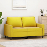 LAPOOH 359195 2-kohaline diivan, kollane, 120 cm, samet, Lounge diivan, diivanid ja diivanid, l&otilde;&otilde;gastav diivan, diivan elutuppa
