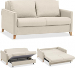 Evergreenweb diivanvoodi voodikastiga, teisaldatav 2-kohaline diivan koos pikendatava Chaise Longue'ga, magamisfunktsioon, beež kangas, eemaldatav topeltpadi seljatugi, kokkupandav tugevdatud struktuur, Calion