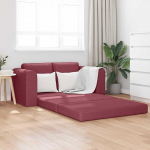 Schlafsofa 60cm Weinrot Stoff Bodencouch Bettsofa G&auml;stebett Klappmechanismus Modernes Design f&uuml;r Schlafzimmer G&auml;stezimmer Kompakt und Stylisch