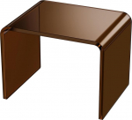 Akr&uuml;&uuml;list astmelaua, v&auml;ike l&auml;bipaistev jalatugi vannituppa, magamistuppa, k&ouml;&ouml;ki, kandev&otilde;ime kuni 113 kg, libisemisvastane matt tasuta, m&otilde;&otilde;tmed (32 x 24 x 24 cm) (tumepruun, 32W x 24D x 24H cm)