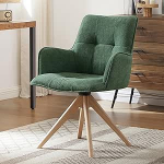 Zouron s&ouml;&ouml;gitoa tool p&ouml;&ouml;rlev roheline k&ouml;&ouml;gitool Pehmendusega p&ouml;&ouml;rlev tool p&ouml;&ouml;rlev tool k&auml;etugedega seljatoega Boucle tammepuust jalgadega 120 kg kandev&otilde;ime