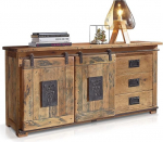 moebel-eins Bristol Sideboard V, Solid Wood, Mango Rustic