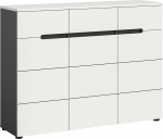xonox.home - Canu kingakapp 120 x 94 x 37 cm basalti hall korpus ja valge esiosa Nb. - Jalatsikapp sahtlitega kapp Highboard hoiukapp - hubane ja praktiline