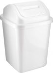 ZOOM 5L Square Swing Lid Plastic Waste Bin V&auml;ike Swing Top Bin koos Swing Lid laua k&ouml;&ouml;k vannituba 5 liitrit (valge)