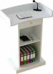 Simple Lecterns MDF kaasaegne s&uuml;learvuti t&ouml;&ouml;laud koos avatud hoiupoodiumiga Ruumikas sahtliga poodium stend 60 x 42 x 120 cm seisev laud (A 60 x 42 x 120 cm)