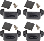 HYS Car Radio Mount, k&auml;eshoitava raadio paigaldus, mis &uuml;hildub Motorola Baofeng Yaesu Midlandiga, mis tahes Walkie Talkie'ga koos tagaklambriga (4 Pack, must)