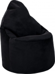 Loft 25 Capriccio Velvet Bean Bag Chair, Premium Velvet Bean Bag siseruumides kasutamiseks kodus ja elutoas, ergonoomiline disain keha toetamiseks (Bean Bag, must)