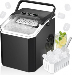 J&auml;&auml;kuubikute tegija, j&auml;&auml;kuubikute tegija, 9 j&auml;&auml;kuubikut 6-8 minutiga, 2 suurusega j&auml;&auml;kuubikut, 12 kg/24 H, isepuhastuv j&auml;&auml;kuubikute tegija k&auml;epidemega k&ouml;&ouml;ki, kontorisse, baari ja peole (must)