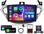 4G 64G VECHTEL 9-tolline Bluetooth autoraadio Opel Corsa E 2015-2019/Adam 2013-2016 Carplay Android auto, DSP, Android 15, WiFi GPS Navi, Mirror Link, RDS/FM raadio 2 DIN koos AHD tagurduskaameraga
