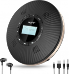 HOTT Kaasaskantav Bluetooth CD-m&auml;ngija 4 k&otilde;lariga, FM saatja ja anti-skip, 1800 mAh aku koos k&otilde;rvaklappidega autosse ja koju, must