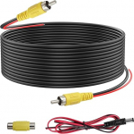 10m RCA kaabel Video Jack Audio tagantvaate kaamera topelt varjestatud pikenduskaabel koos adapteriga RCA Female ja 1.2m DC toitejuhe monitori ja seadme &uuml;hendamiseks.