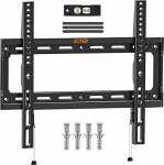 ELIVED fikseeritud teleri seinakinnitus enamikule 26-60-tollistele lamedatele ja kumeratele teleritele, Ultra Slim TV Mount Universal, Max. VESA 400 x 400 mm, mahutab kuni 45 kg, EV3035