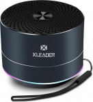 Xleader v&auml;ike Bluetooth k&otilde;lar, Mini Music Box, IPX7 veekindel, 5W selge heli ja rikkalik bass, 12H m&auml;nguaeg, RGB tuled, imukott, silikoonist pael, du&scaron;&scaron;, kontor, kingitused, must