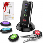 Esky Key Finder, Key Finders & Trackers 131ft Range Remote Finders koos heliga, traadita rahakoti otsijad Locator Tag v&otilde;tme kaugjuhtimise rahakoti passi lemmiklooma telefoni leidmiseks 4 vastuv&otilde;tjaga ja taskulambiga