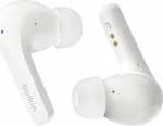 Belkin SoundForm Motion True Wireless In-Ear k&otilde;rvaklapid, m&uuml;rasummutus, juhtmevaba laadimiskohver, 2 mikrofoni, pritsmekaitse, IPX5 Bluetooth k&otilde;rvaklapid iPhone'ile, Samsungile - valge