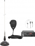 PNI CB raadiokomplekt CB Escort HP 8001L ASQ + CB antenn ML100, sigaretis&uuml;&uuml;taja pistik ja HS81L k&otilde;rvaklapid kaasa arvatud