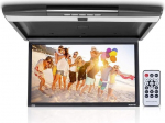Pyle 17,3-tolline automonitor 1080P - 43,9 cm katuseekraan koos HDMI, USB ja Micro SD, IR ja FM saatjaga, Full HD s&otilde;idukiekraaniga