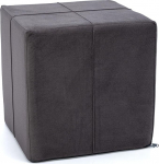 Ecopuf Cube - Stool Faux Leather Microfibre Seat Box Cube Pouf Ottoman Footstock for Living Room Home Decor 40 x 40 x 40 cm V&auml;rv Hall A104