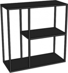 Mid Century Modern Coffee Table - 3-tasandiline &otilde;huke diivanilaud elutuppa, talumajapidamise konsoolne disain metallriiulitega, ideaalne diivani taha (15,5 pikkus)