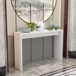 Elegantne konsoollaud modernses, minimalistlikus stiilis, ideaalne k&uuml;ljelaua diivani taga, sobib magamistuppa, elutuppa ja esikusse (valge, 120 x 30 x 80 cm / 47 x 12 x 31 cm).